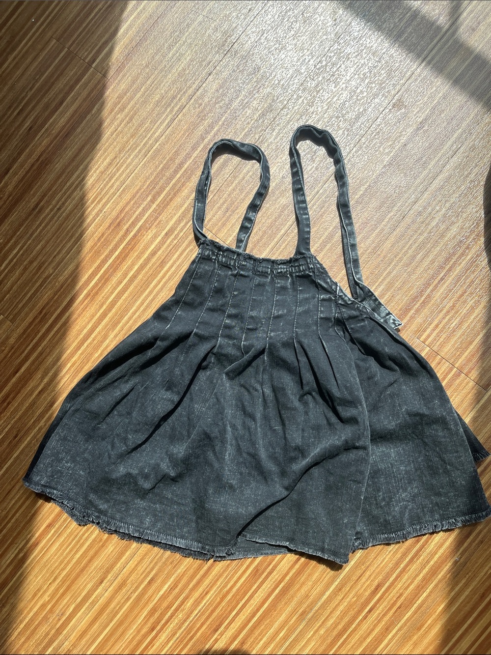 Free People black denim tank